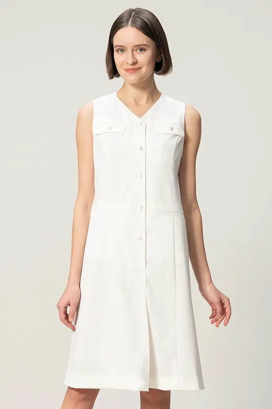 【クールテックジャージー】フロントボタンワンピース