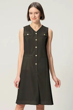 【クールテックジャージー】フロントボタンワンピース