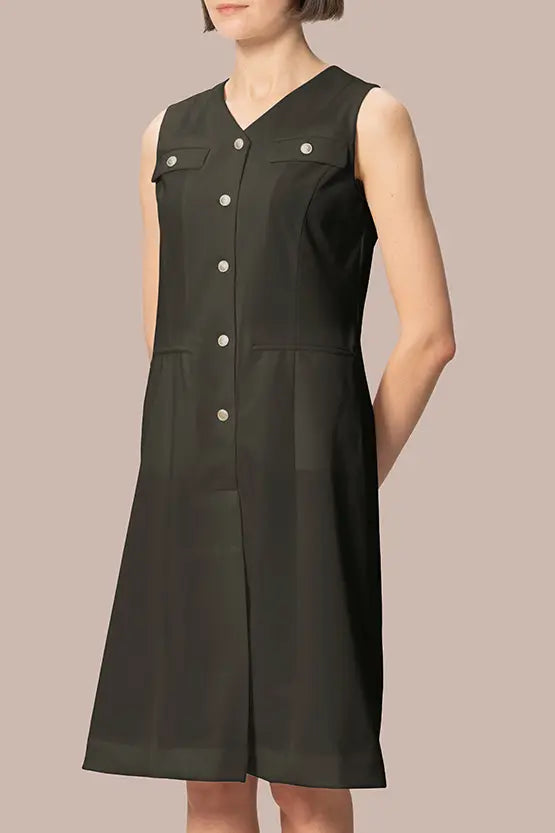 【クールテックジャージー】フロントボタンワンピース