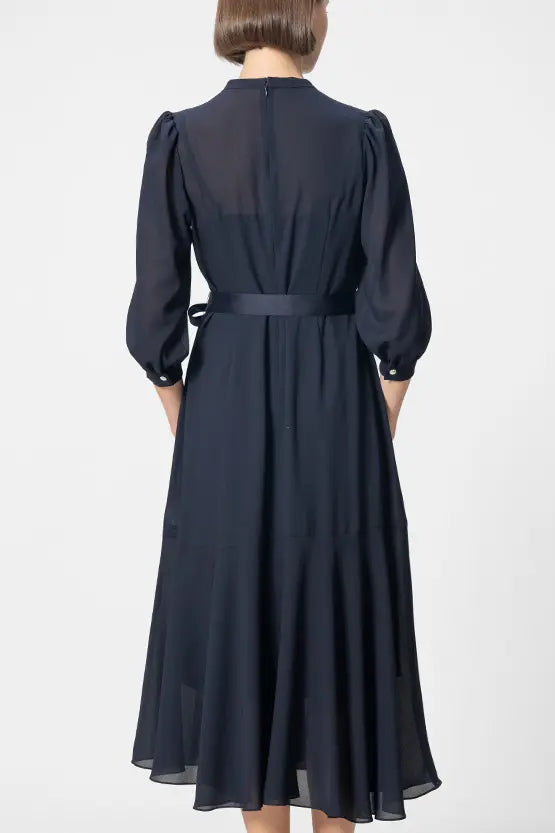 【ストレッチシフォン】ロングマーメイドワンピース