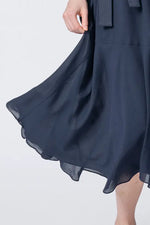 【ストレッチシフォン】ロングマーメイドワンピース