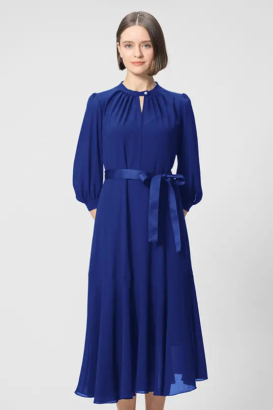 【ストレッチシフォン】ロングマーメイドワンピース