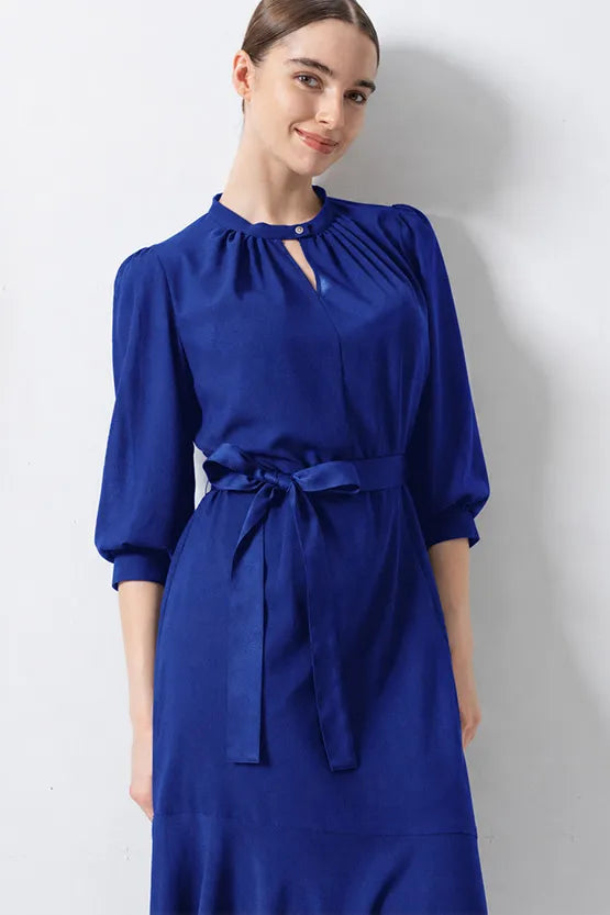 【ストレッチシフォン】ロングマーメイドワンピース