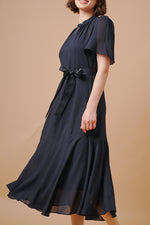 【ストレッチシフォン】ロングマーメイドワンピース