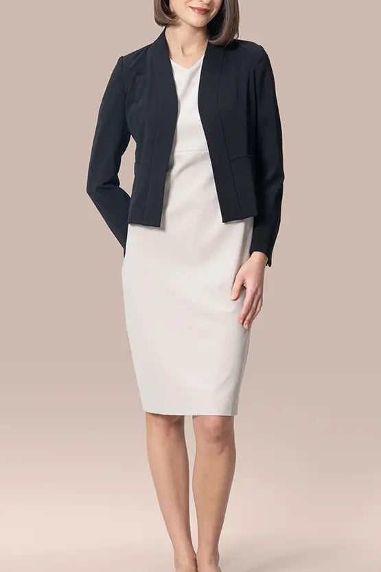 【スマートストレッチ】 Vネックエッシェンシャルワンピース