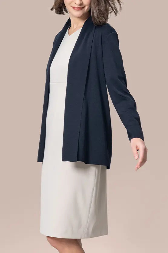 【スマートストレッチ】 Vネックエッシェンシャルワンピース