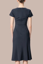 Ice Jersey Gathered Dress