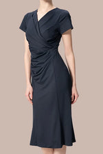 Ice Jersey Gathered Dress