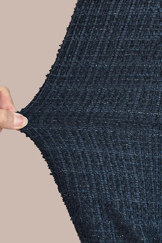 【ブークレーツイード】ノーカラーショート丈ジャケット