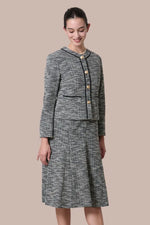 【ラメツイード】ジップアップセミマーメドワンピース