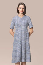 【ブークレーツイード】ジップアップワンピース