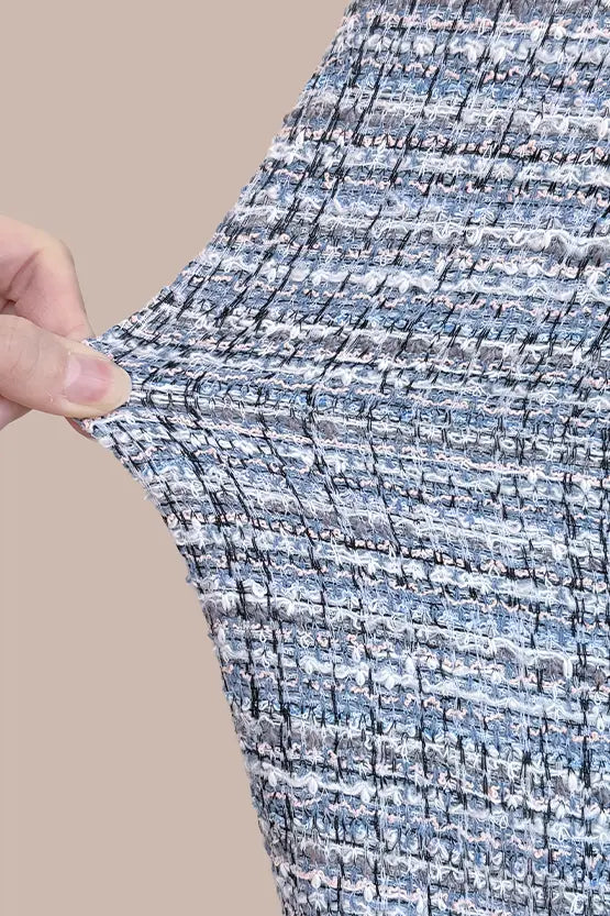 【ブークレーツイード】ジップアップワンピース