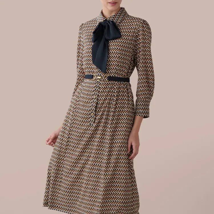 A fit and flare silhouette that exudes femininity and confidence
