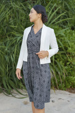 【大島紬意匠 ストレッチジャージー】マリリンワンピース