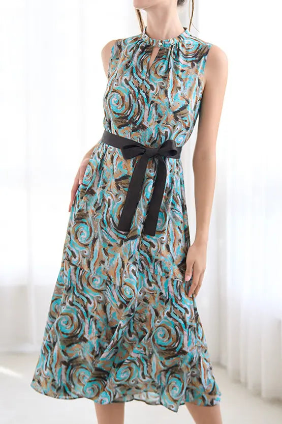 【ストレッチシフォン】Inner Calm (凪) ロングマーメイドワンピース