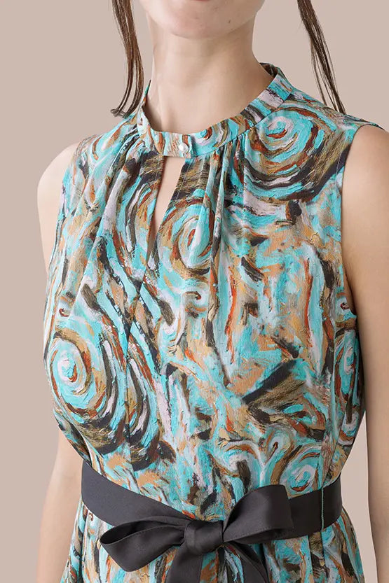 【ストレッチシフォン】Inner Calm (凪) ロングマーメイドワンピース