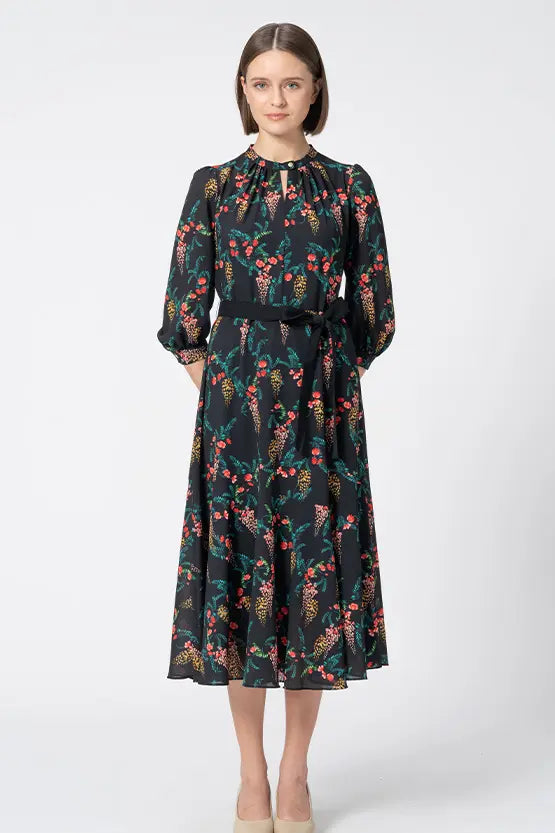 【ストレッチシフォン】ロングマーメイドワンピース