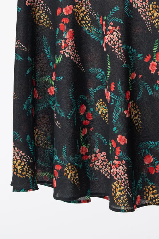 【ストレッチシフォン】ロングマーメイドワンピース