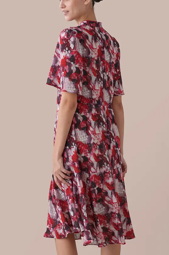 【ストレッチシフォン】Passion(情熱) マンダリンマーメイドワンピース