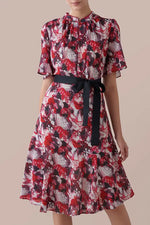 【ストレッチシフォン】Passion(情熱) マンダリンマーメイドワンピース