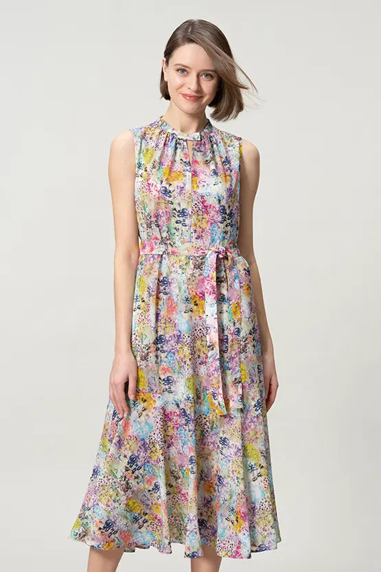 【ストレッチシフォン】ロングマーメイドワンピース