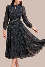 Stretch Chiffon:Crystal Drop Long Mermaid Dress