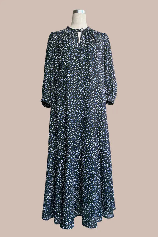 Stretch Chiffon:Crystal Drop Long Mermaid Dress