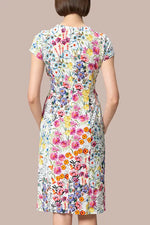 【ストレッチジャージー】ひざ丈ツイストワンピース