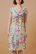 【ストレッチジャージー】ひざ丈ツイストワンピース