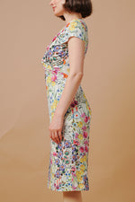 【ストレッチジャージー】ひざ丈ツイストワンピース