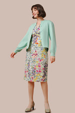 【ストレッチジャージー】ひざ丈ツイストワンピース