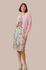 【ストレッチジャージー】ひざ丈ツイストワンピース