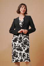 【ストレッチジャージー】ひざ丈ツイストワンピース