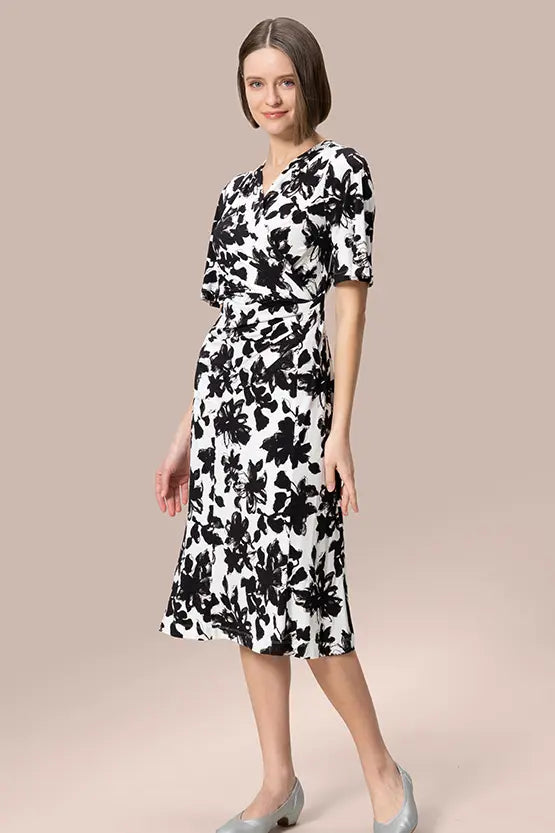 【ストレッチジャージー】ギャザーワンピース