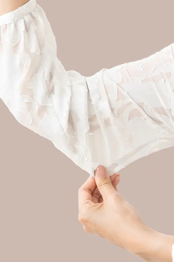 Cut Jacquard x Space Material: Decollete Tuck Dress