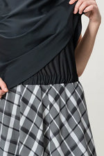 【ストレッチシフォン】レイヤードワンピース