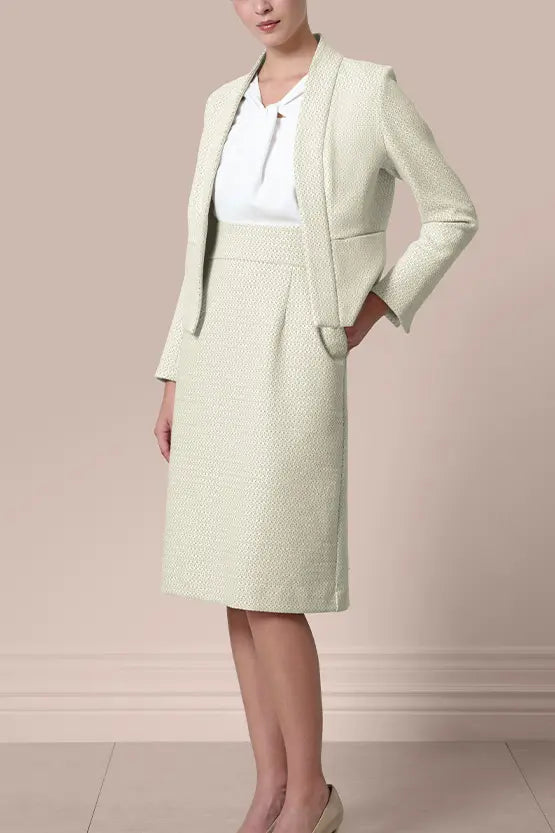 【ストレッチジョーゼット×ラメジャカード】ツイスト台形ワンピース