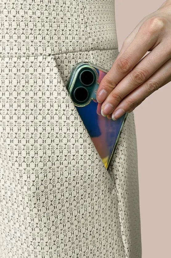 【ストレッチジョーゼット×ラメジャカード】ツイスト台形ワンピース