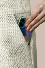 【ストレッチジョーゼット×ラメジャカード】ツイスト台形ワンピース