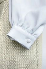 【ストレッチジョーゼット×ラメジャカード】ツイスト台形ワンピース