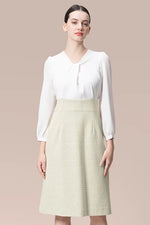 Stretch Georgette x Lame Jacquard:Twisted Trapezoid Dress