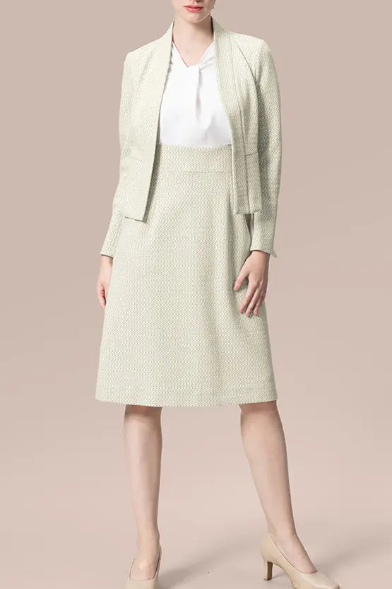 【ストレッチジョーゼット×ラメジャカード】ツイスト台形ワンピース