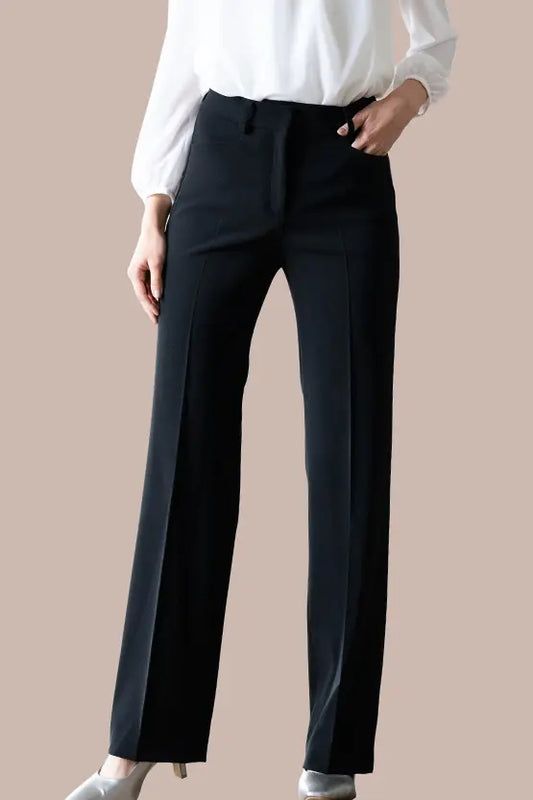 Reproduction / All-Season Material:  Smart Stretch Black Straight Pants