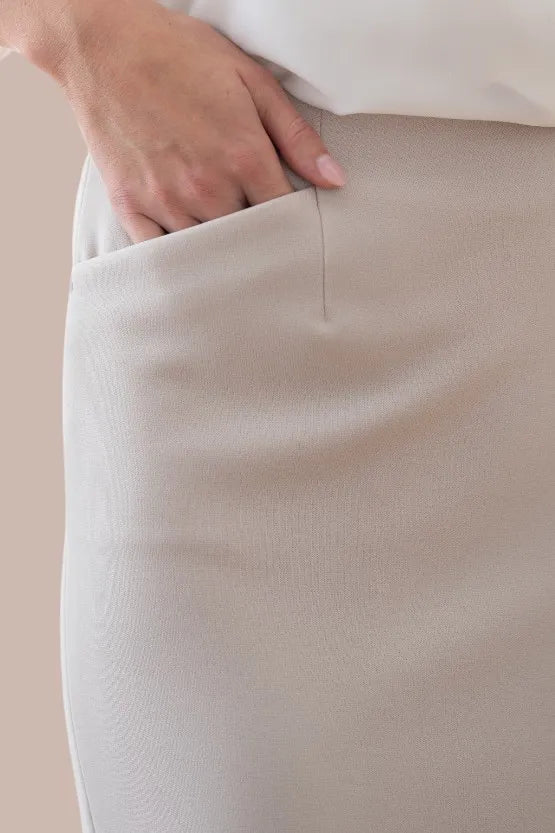 Double Jersey: Double Jersey Front Vent Skirt