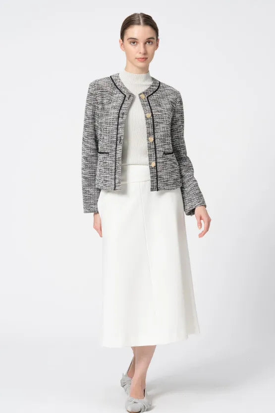 Double Jersey: Mid-Calf A-Line Skirt