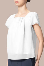 【ボディコンフィデンス】スクウェアネック シフォントップス