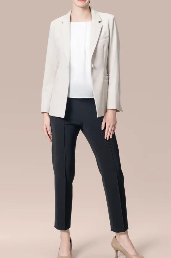 Stretch Chiffon: Round Neck Top