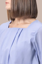 Stretch Chiffon: Round Neck Top