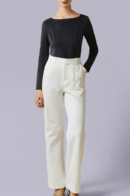 【血行促進】ボートネックトップス