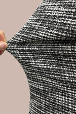 【ラメツイード】ノーカラーショート丈ジャケット